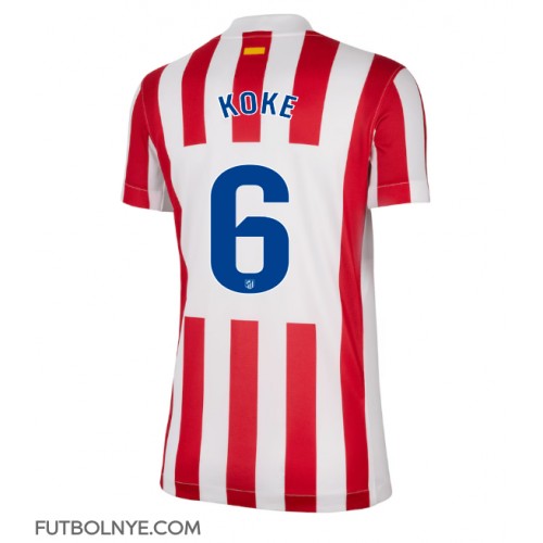 Camiseta Atletico Madrid Koke #6 Primera Equipación para mujer 2025-26 manga corta